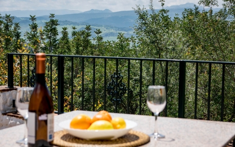 Overlooking a beautiful valley of Ronda mountains